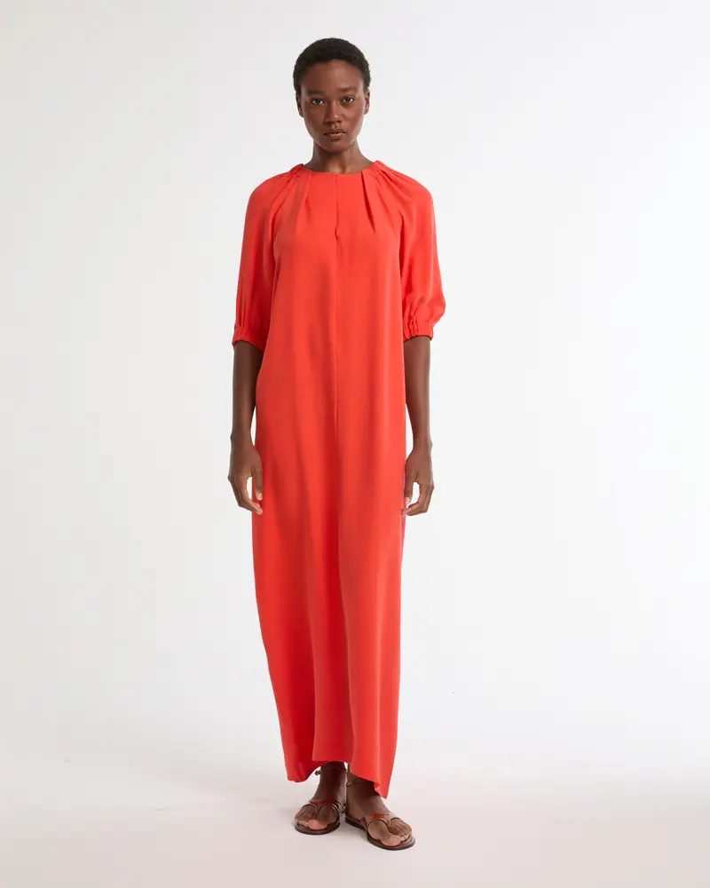 Robe fluide en crêpe de soie