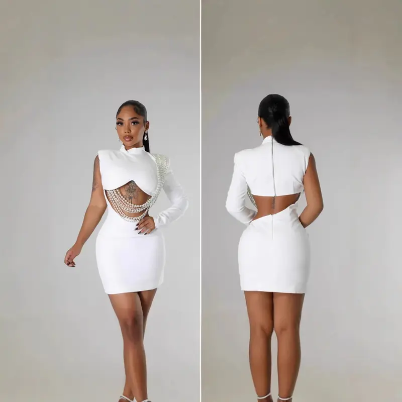 Robe Fourreau Femme Une Épaule – Coupe Cinétrée Asymétrique Élégante