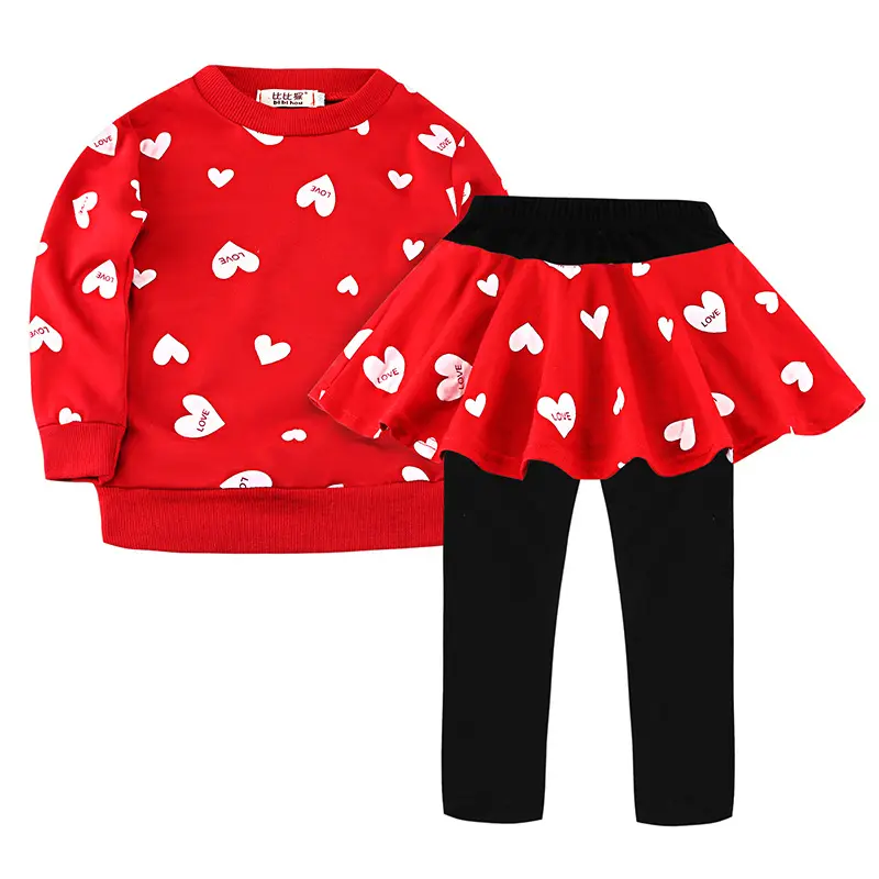 Robe pull fille à manches longues, effet deux pièces