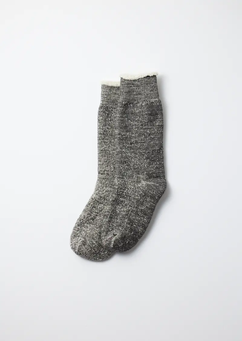 Rototo - R1001 Double Face Crew Socks - Charcoal