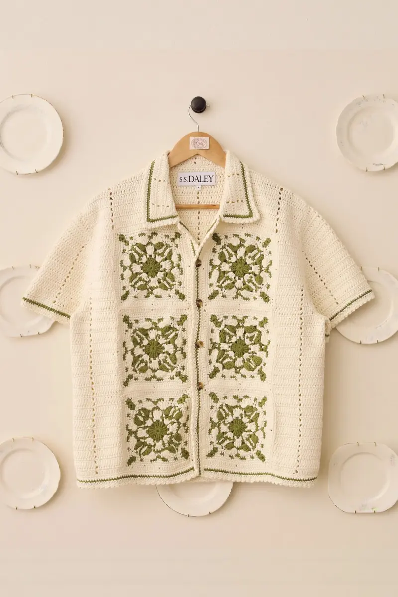 S.S. Daley Abel Crochet Shirt Khaki