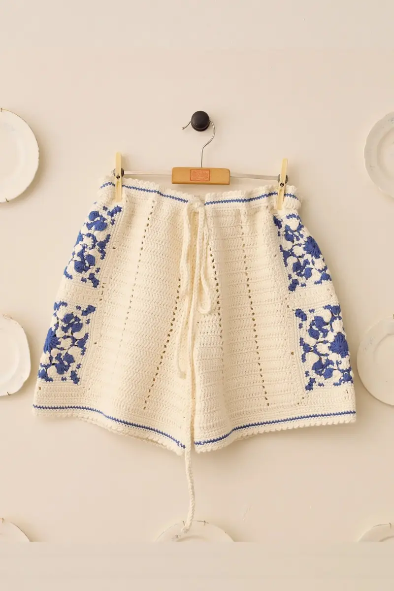 S.S. Daley Abel Crochet Short Blue