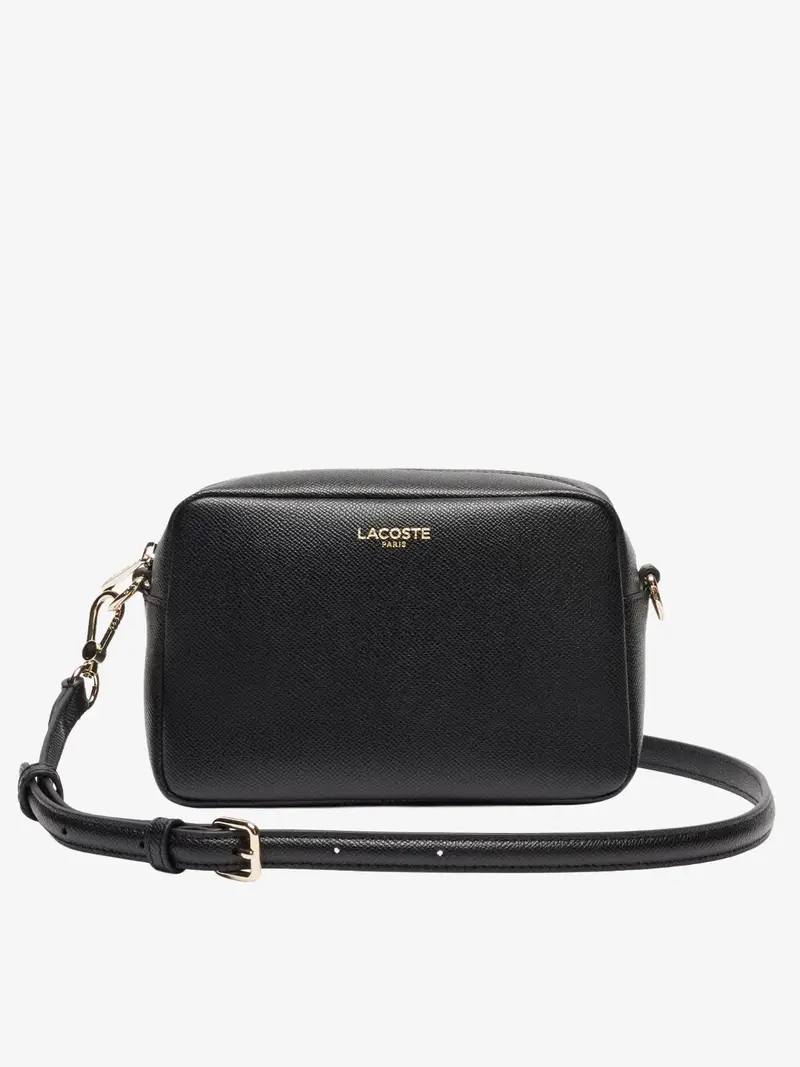 Sac à bandoulière Lacoste noir en cuir