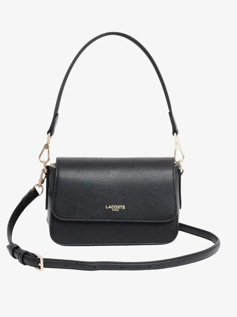 Sac à bandoulière Lacoste noir en cuir