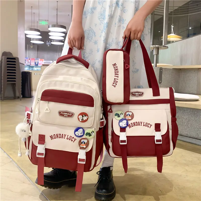 Sac à Dos Collégien & Lycéen Polyvalent – Nylon Street Trend Réduction de Charge | 5 Coloris