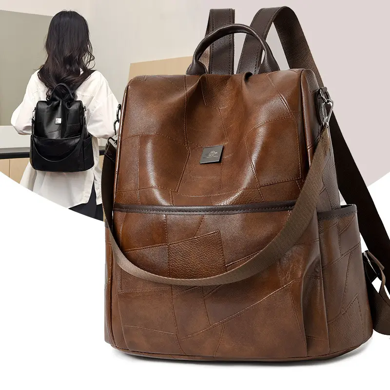 Sac à dos femme en simili cuir souple – Porté bandoulière