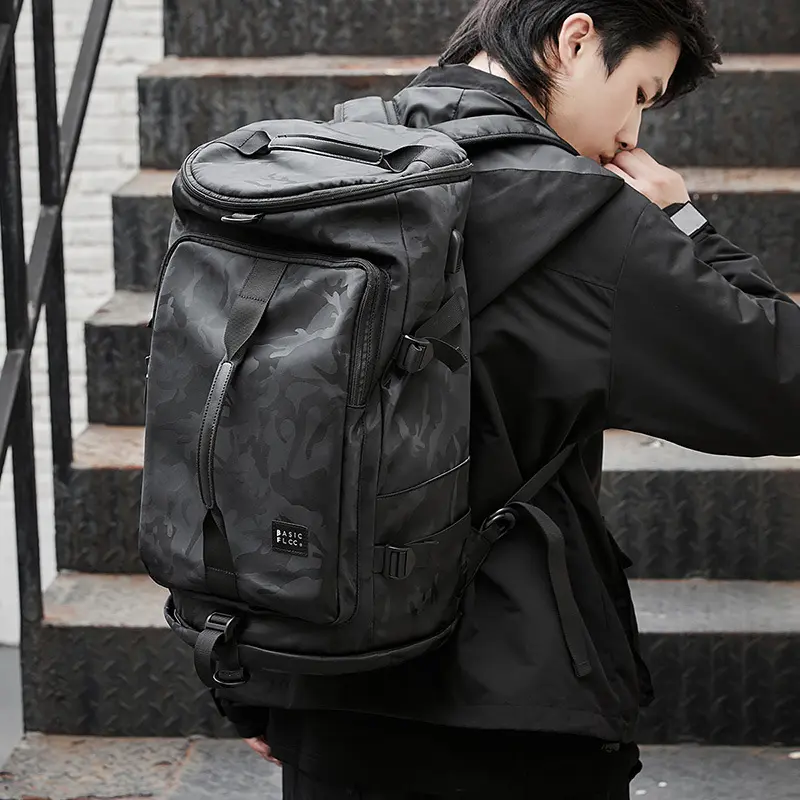 Sac à Dos Sport Homme Grande Capacité – Basketball Fitness & Voyage Nylon 36-55L | 17 Pouces