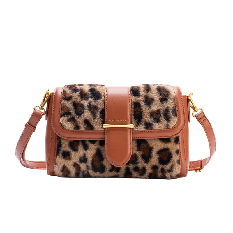 Sac à main bandoulière Mac Alyster Frisson Léopard