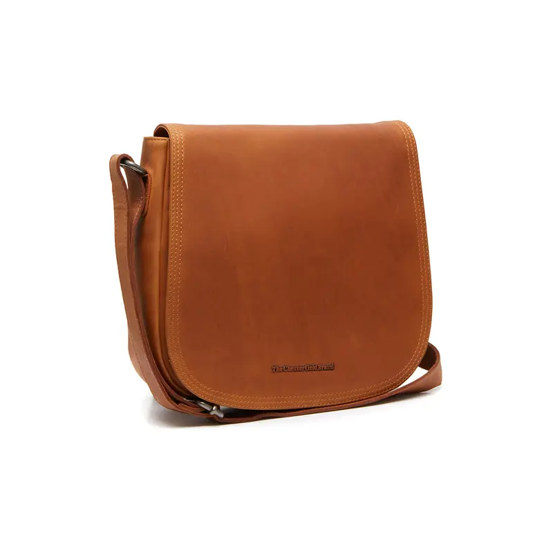 Sac à main besace en cuir Chesterfield-Everglades Cognac