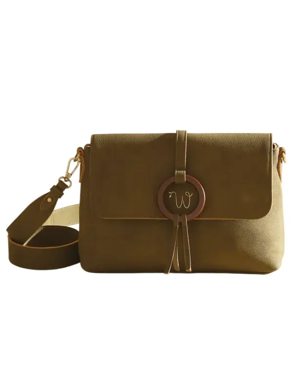 Sac à main en bandoulière M Verveine Woomen Sauge