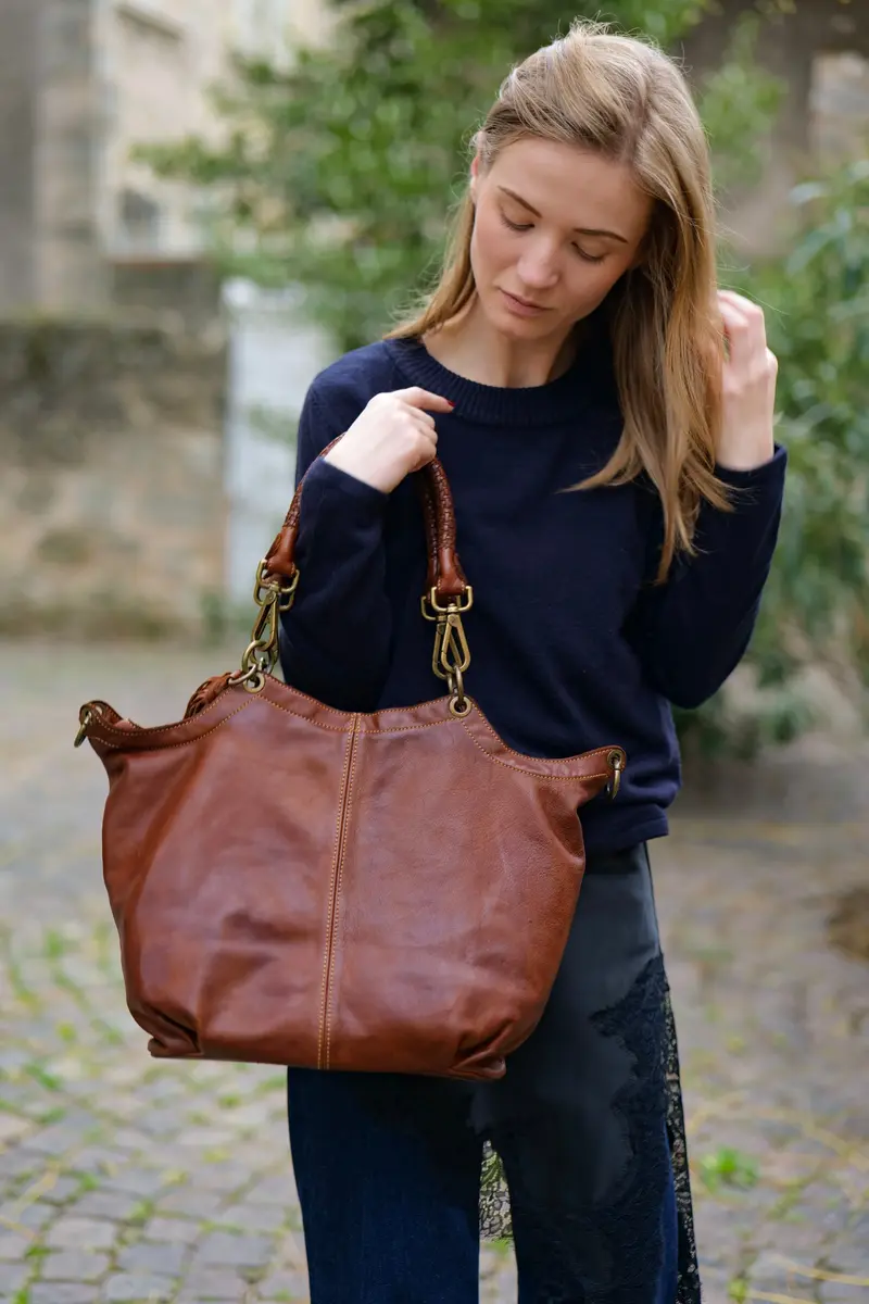 Sac à main en cuir artisanal Bayside