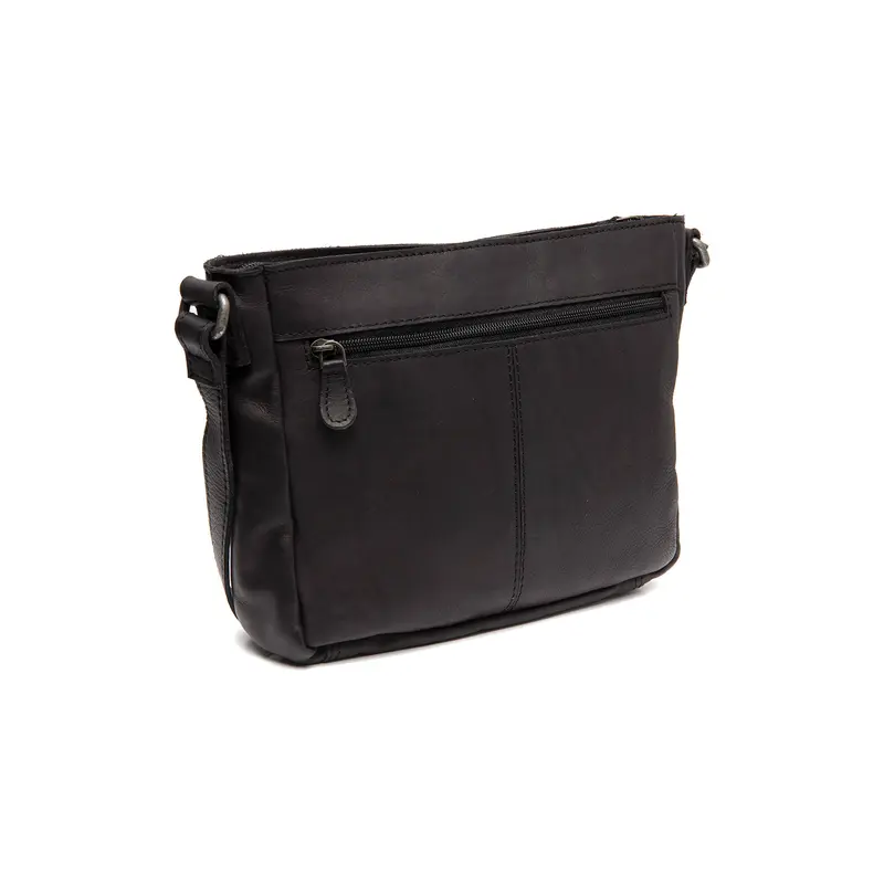 Sac à main en cuir avec bandoulière Aston Chesterfield Noir