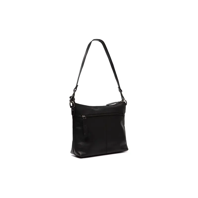 Sac à main en cuir Faro Chesterfield Noir