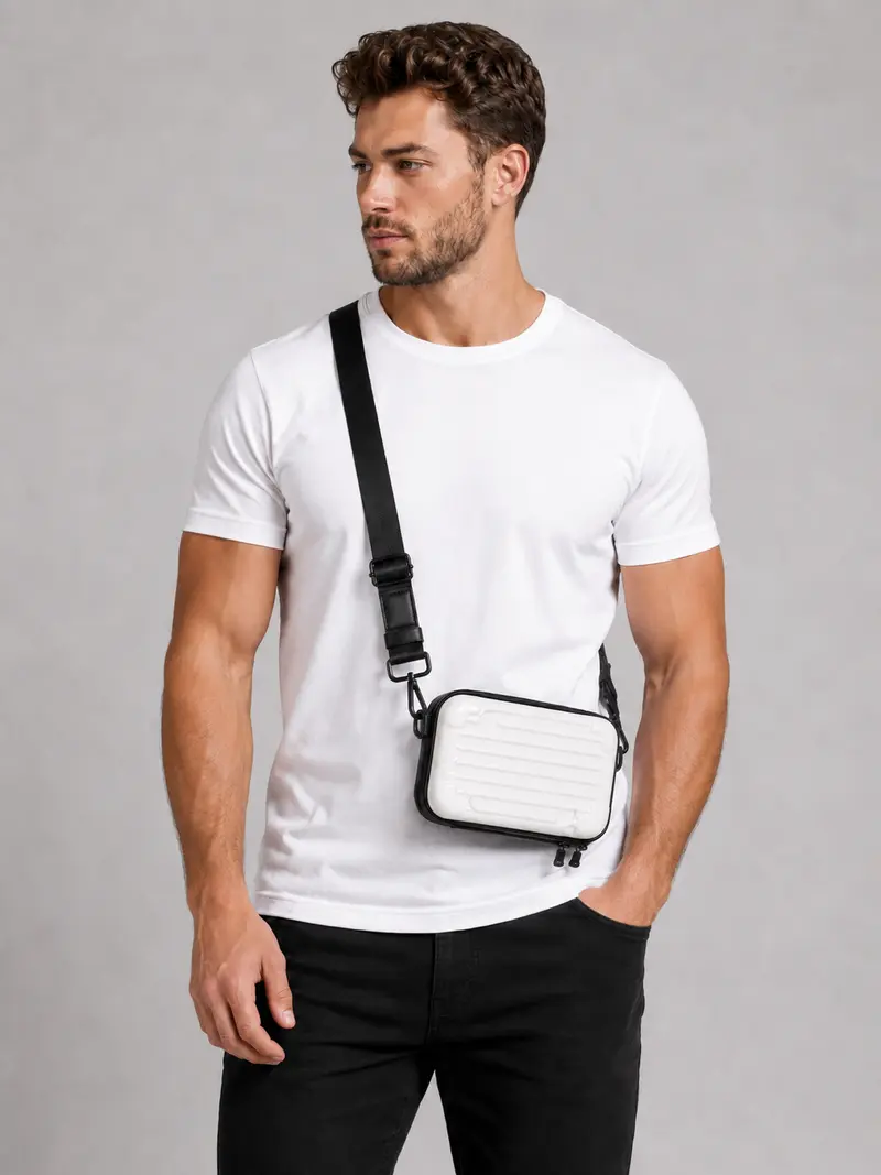 Sac bandoulière homme blanc