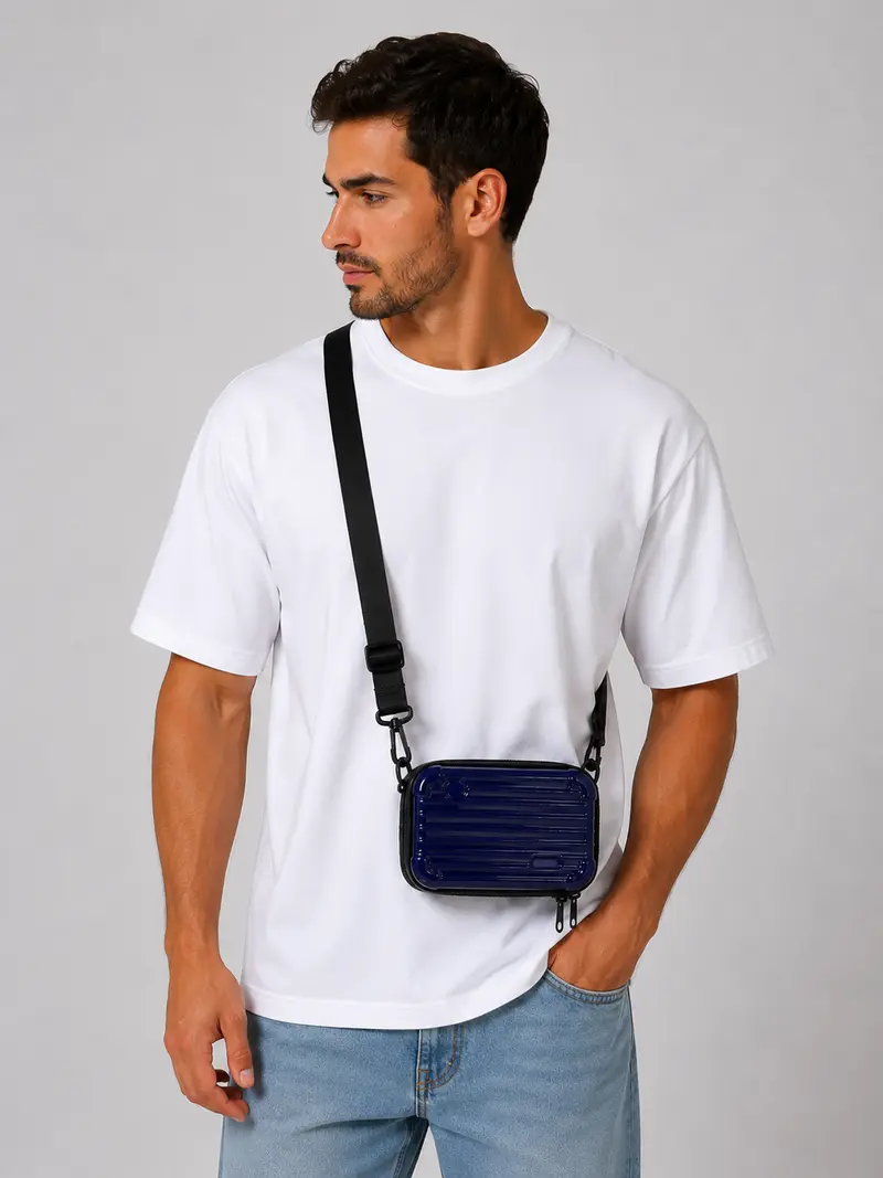 Sac bandoulière homme bleu marine