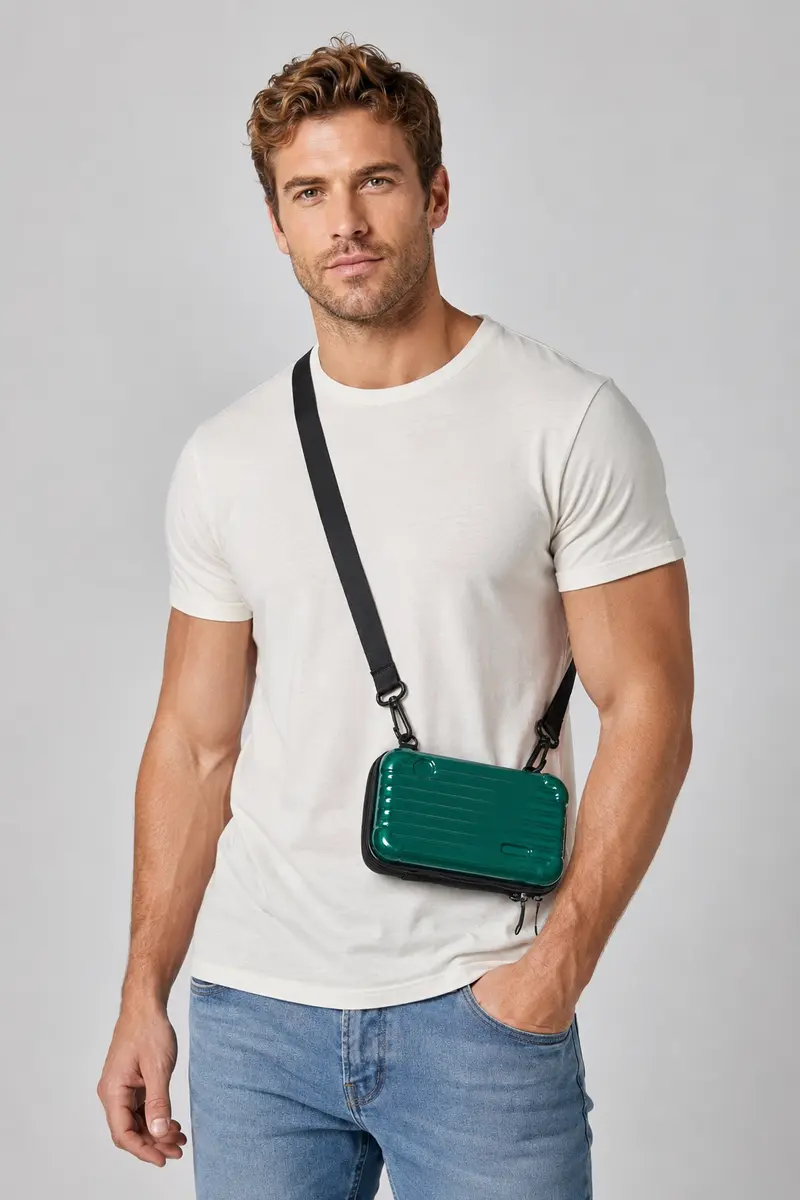 Sac bandoulière homme vert