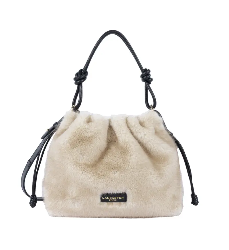 Sac besace Moumoute Lancaster Ecru Noir