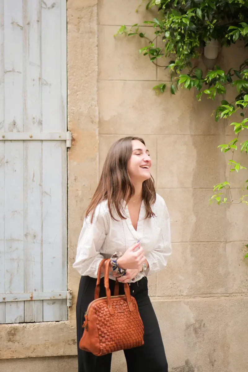 Sac bowling en cuir tressé Kansas KA1 – Un design intemporel