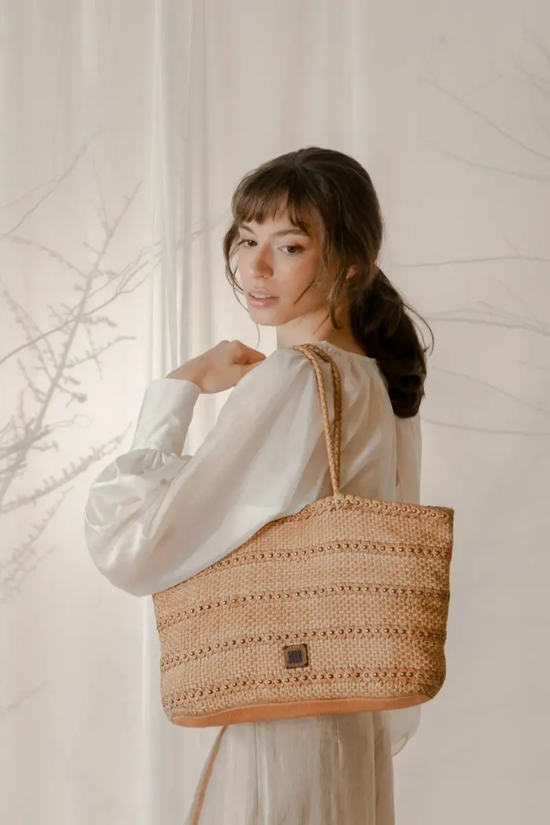 Sac cabas en cuir tressé BIBA Etna ETA2L – Élégance & légèreté