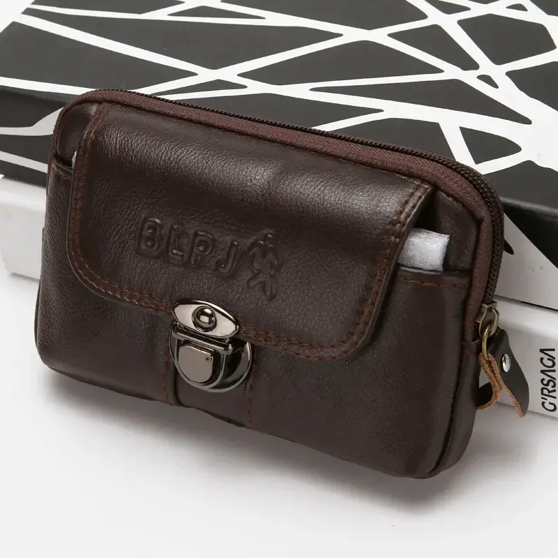 Sac de ceinture en cuir Fanny Pack portefeuille taille ceinture pochette Fannypack décontracté téléphone portable sacs mobiles porte-monnaie haute qualité sac à main