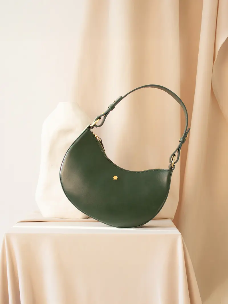 Sac hobo cuir vert