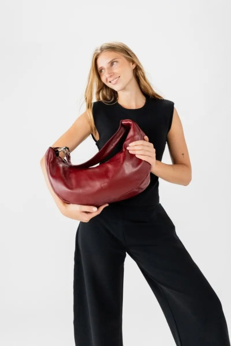 Sac Jackpot Biba – grand hobo en cuir de vachette lavé