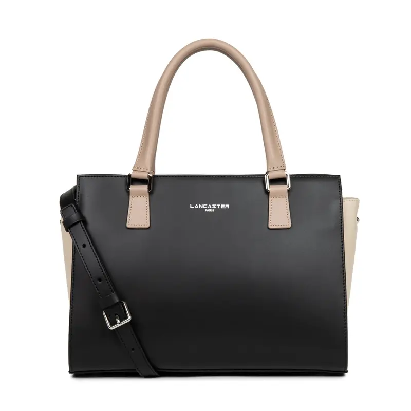 Sac porté main Smooth 437-03 Lancaster Noir/Nude
