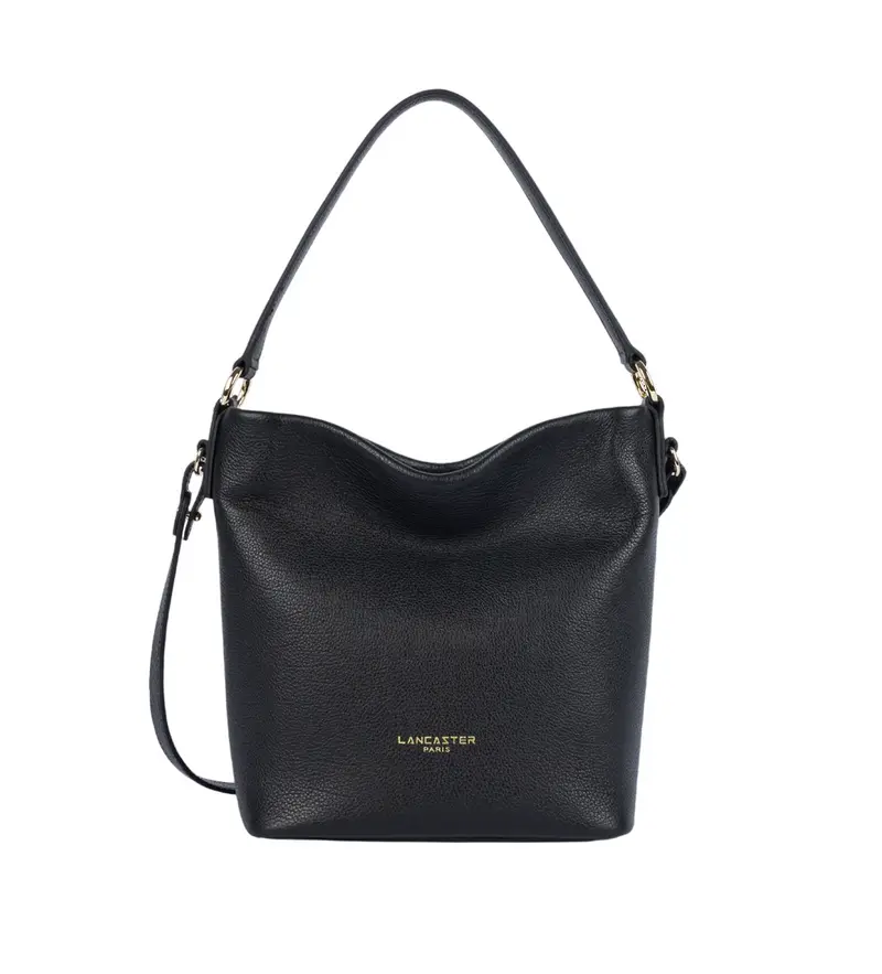 Sac seau en cuir Dune Noir Lancaster