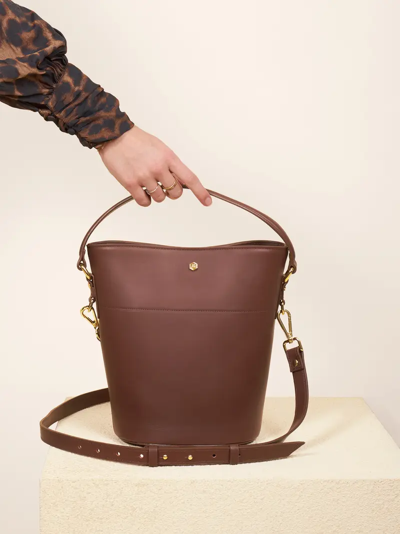 Sac seau Margot cuir marron