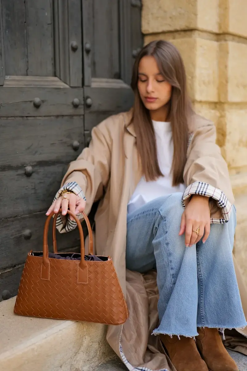Sac Sienna en cuir tressé – Fabrication italienne