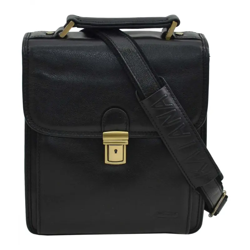 Sacoche à fermoir en cuir Homme Katana 36117