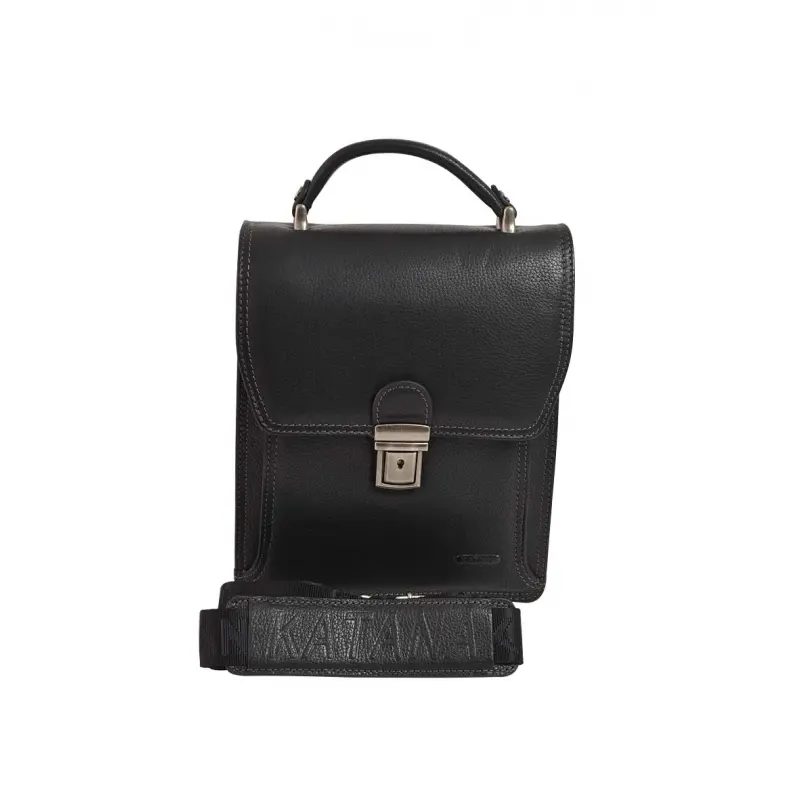 Sacoche à fermoir en cuir Homme Katana 69115