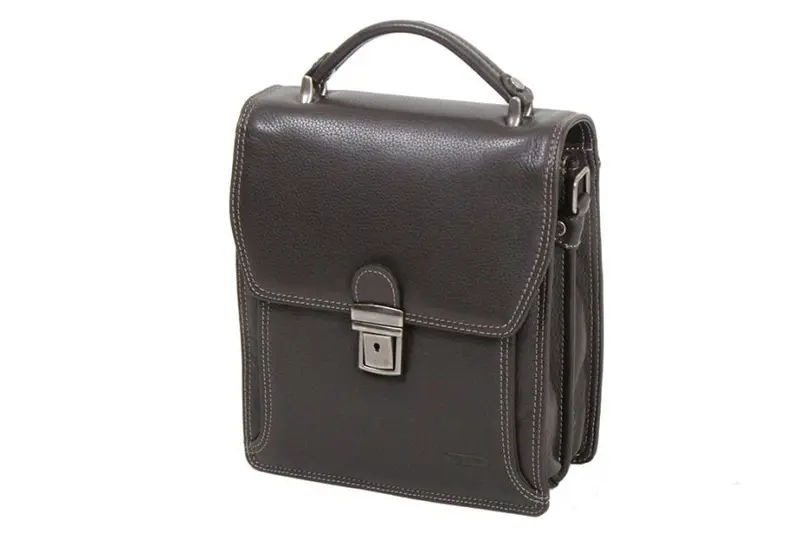 Sacoche à fermoir en cuir Homme Katana 69315