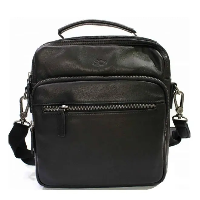 Sacoche en bandoulière en cuir Homme Katana Noir 89616