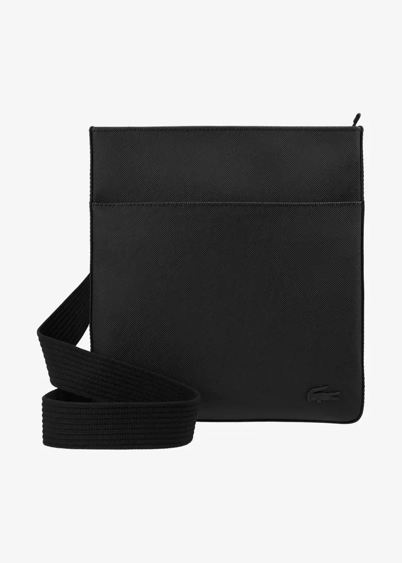 Sacoche plate Lacoste noire
