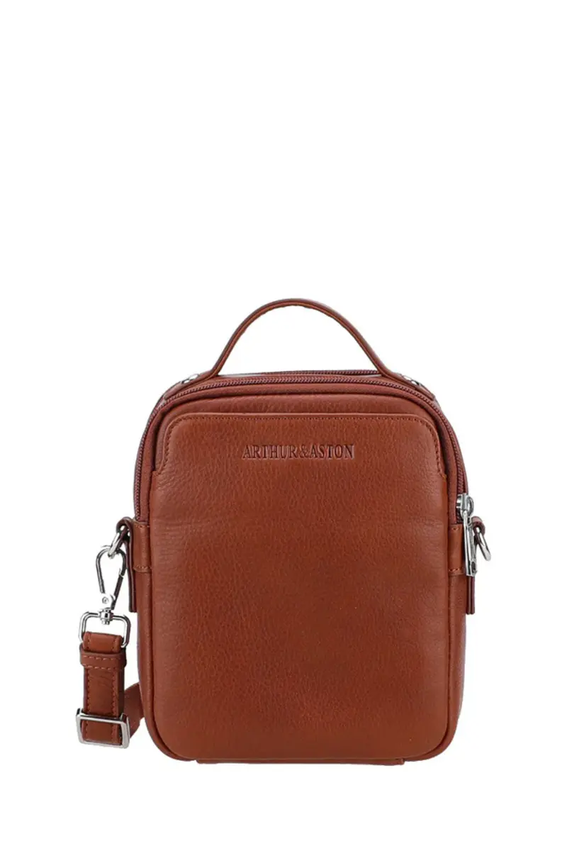 Sacoche travers S Ange en cuir pleine fleur – Arthur & Aston