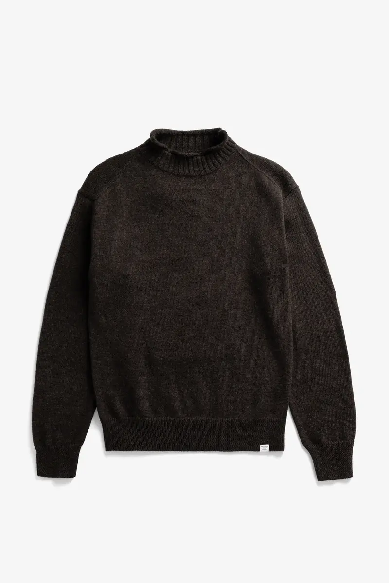 Sagvatnet Wool Roll Neck Sweater - Delicioso Brown