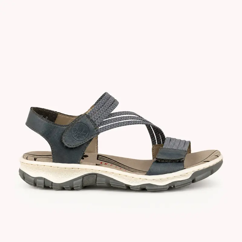 Sandales 68871 - RIOLLE RIEKER Femme Bleu