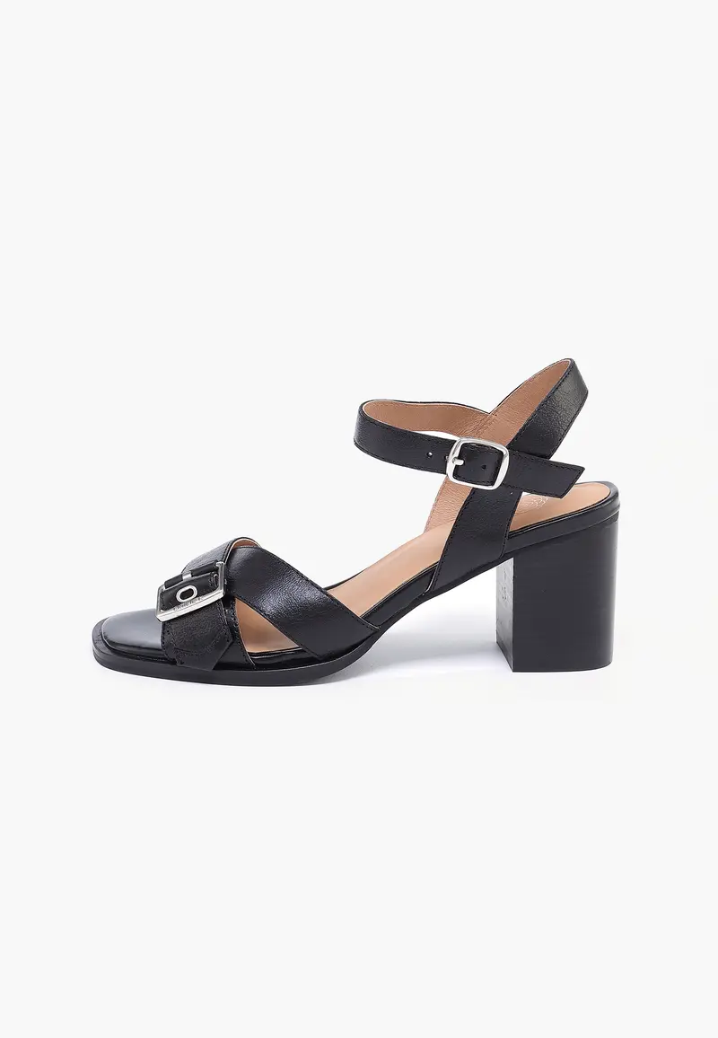 SANDALES À TALONS CLARA - NOIR