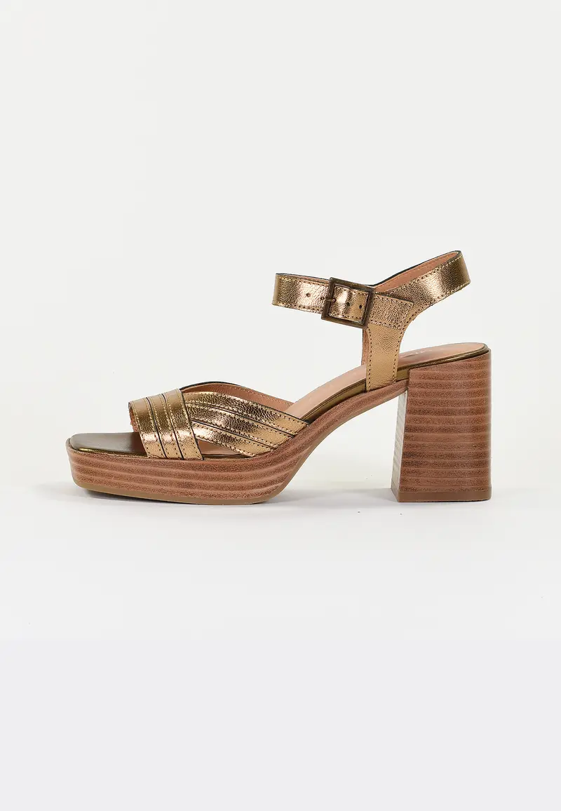 SANDALES À TALONS MELINA  - GOLD