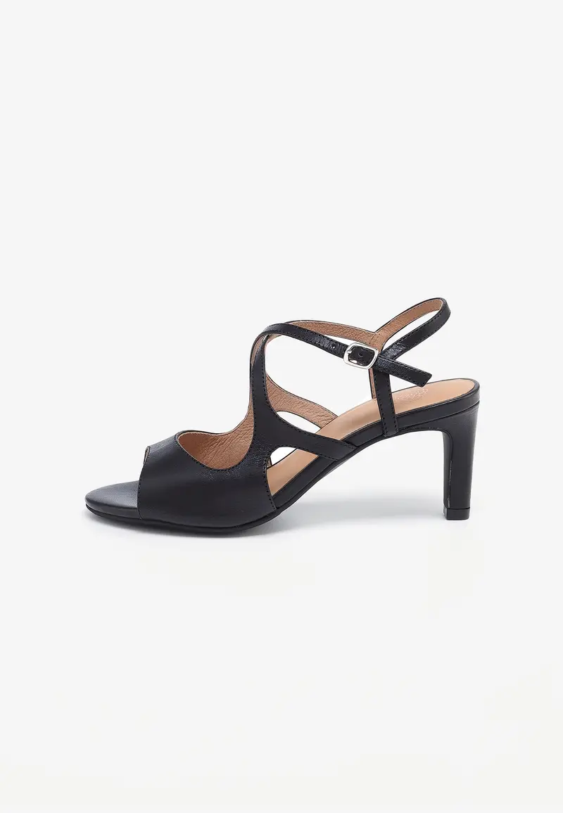 SANDALES À TALONS SERENA  - NOIR