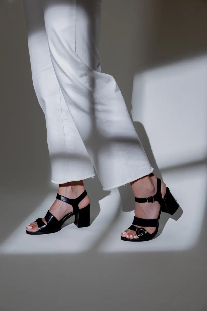 SANDALES À TALONS ZOLA  - NOIR