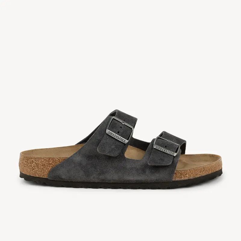Sandales ARIZONA SUEDE BIRKENSTOCK Homme Gris