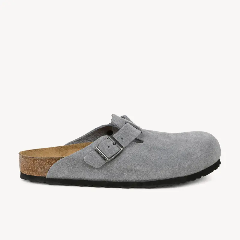 Sandales BOSTON SUEDE STONE BLUE BIRKENSTOCK Homme Bleu