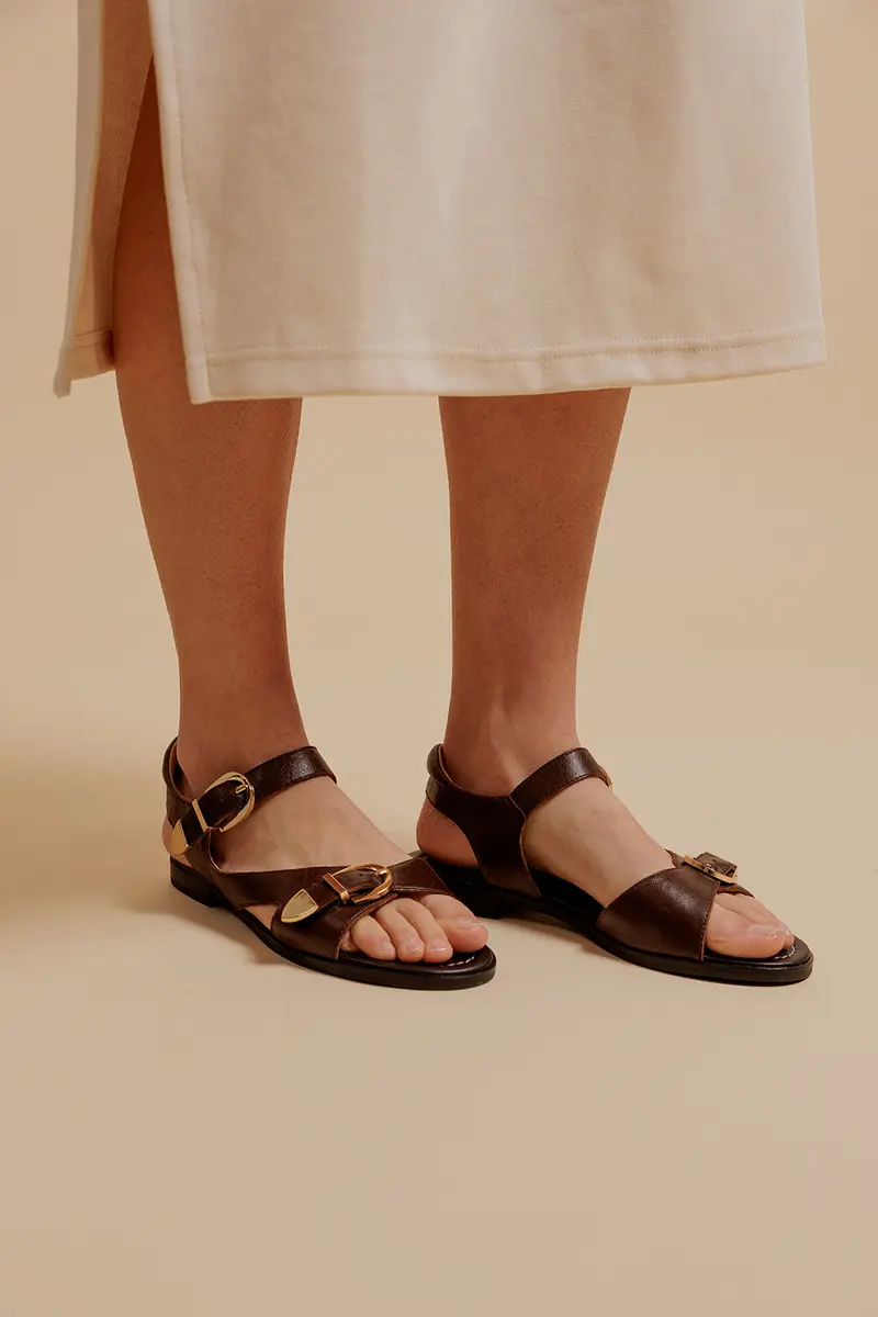 SANDALES FIONA  - MARRON