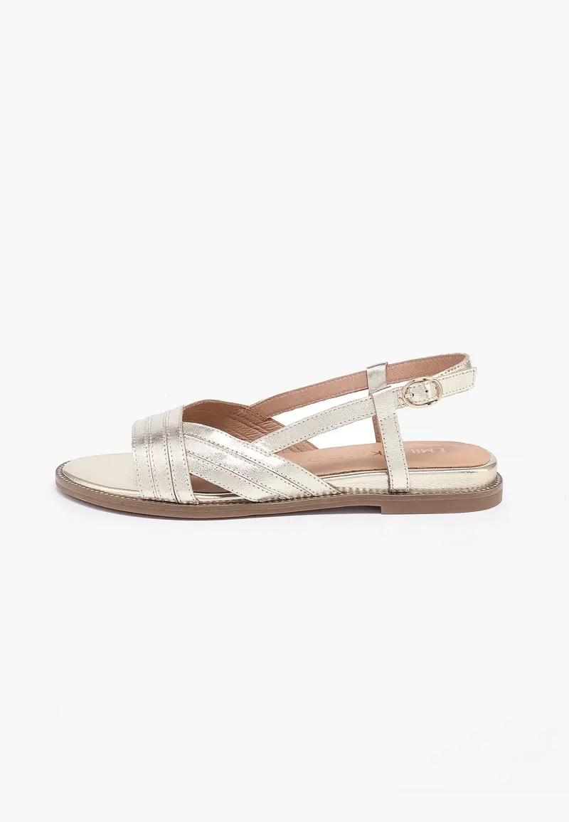 SANDALES PLATES ANISSA - PLATINE