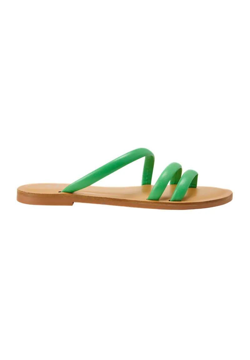 Sandales Plates Cuir Veau — Mangárá