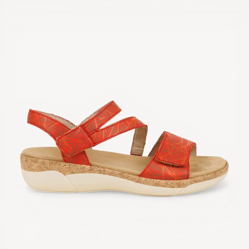 Sandales R6860 - REBIBA REMONTE Femme Rouge