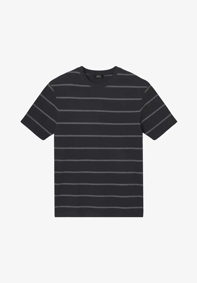 Schwarzes gestreiftes T-Shirt