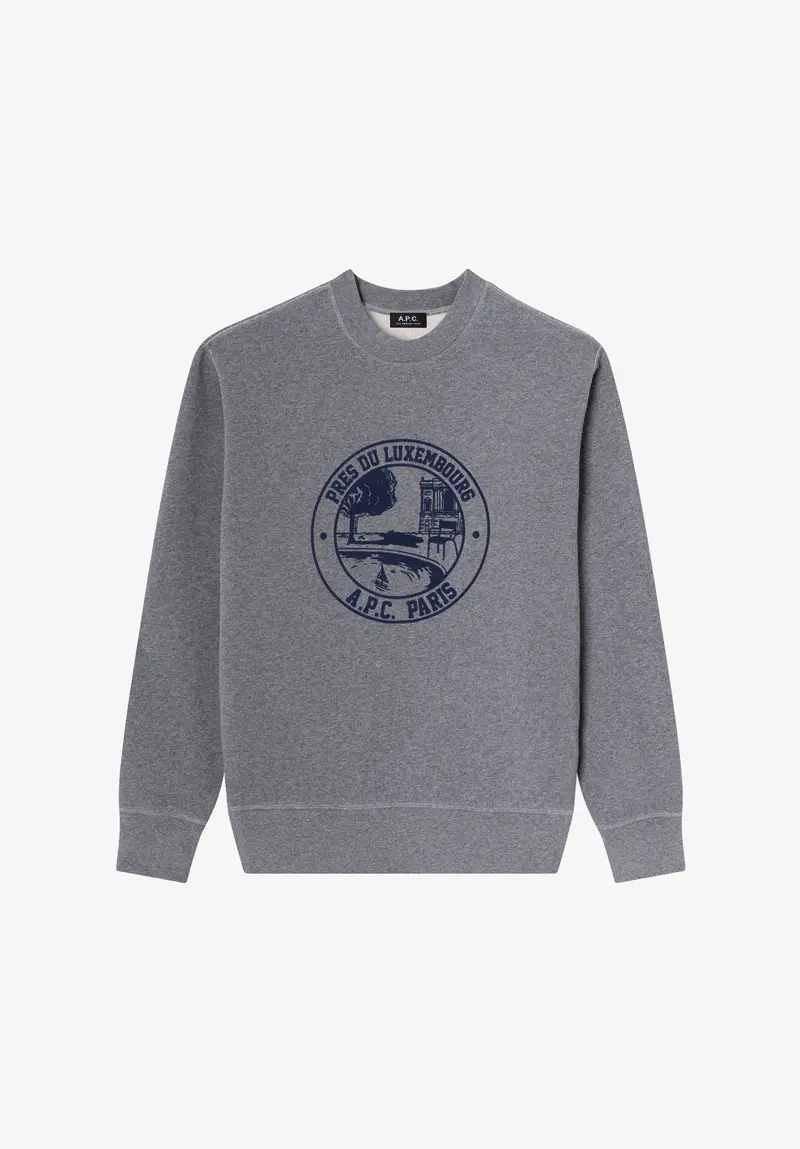 Schwarzes Sweatshirt mit Garten-Logo
